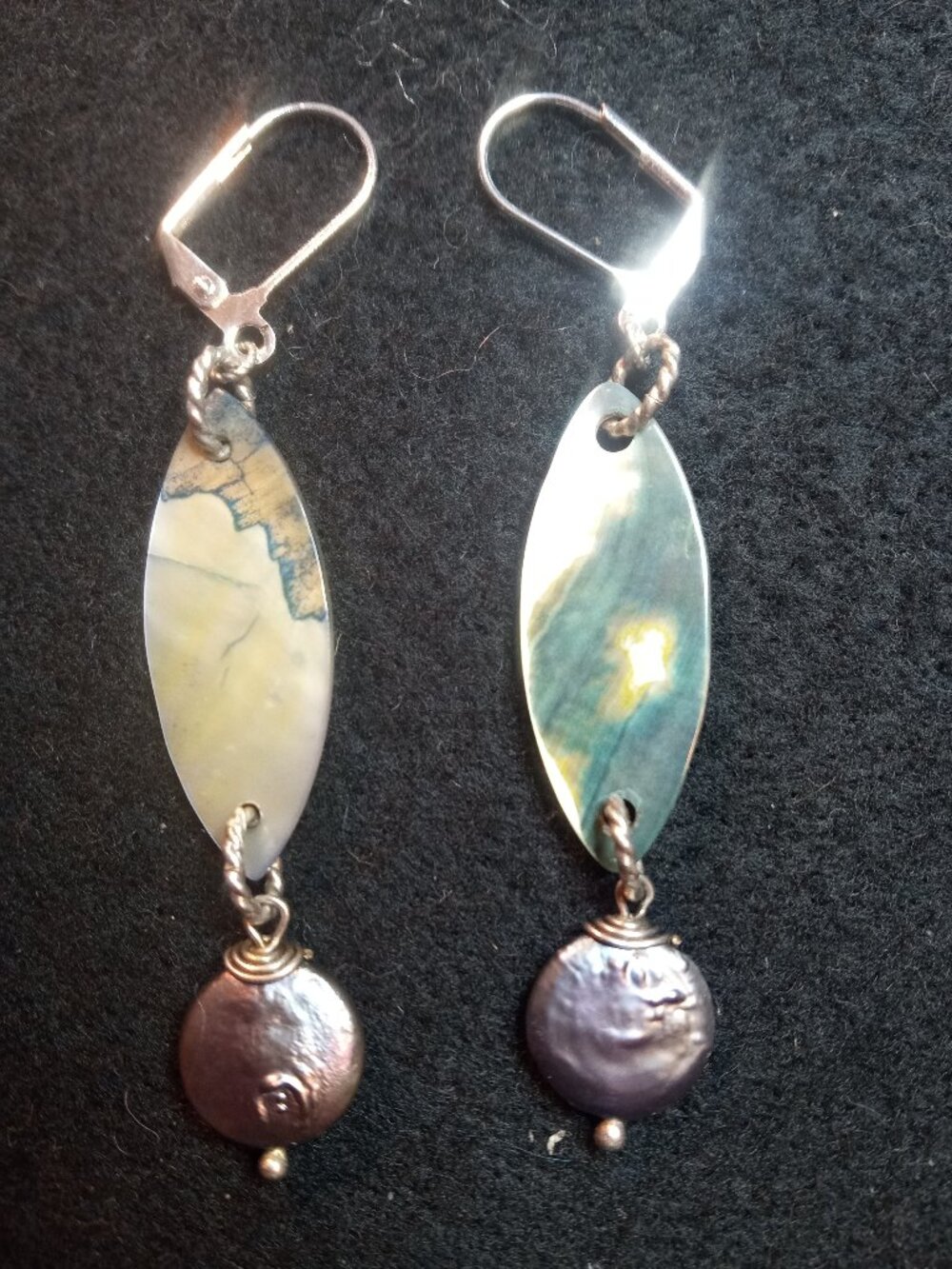 Abalone & Pearl earrings